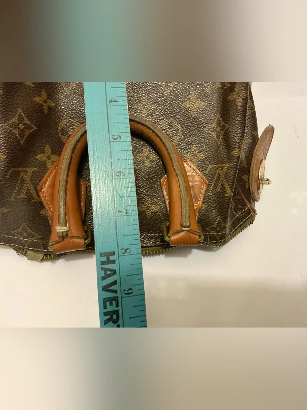 Vintage Louis Vuitton Monogram Canvas Satchel in Brown and Tan mini